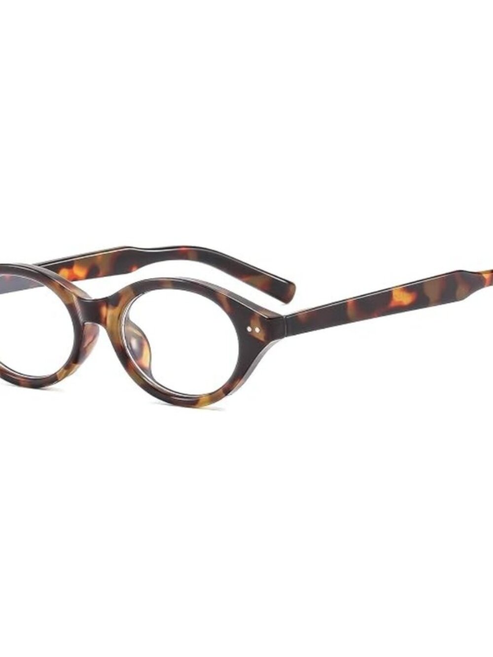 Retro Cat Eye Oval Blue Light Blocking Glasses Clear Lens Plastic Frame